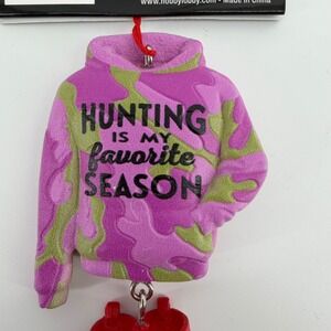 The Christmas Shoppe Pink Camo Hunting Is My Favorite Season Hoodie Boot Ornamen